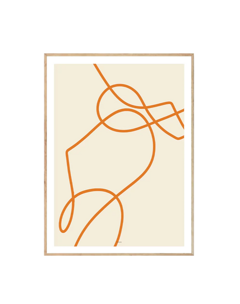 Abstract Lines Orange I - Hommes Decor