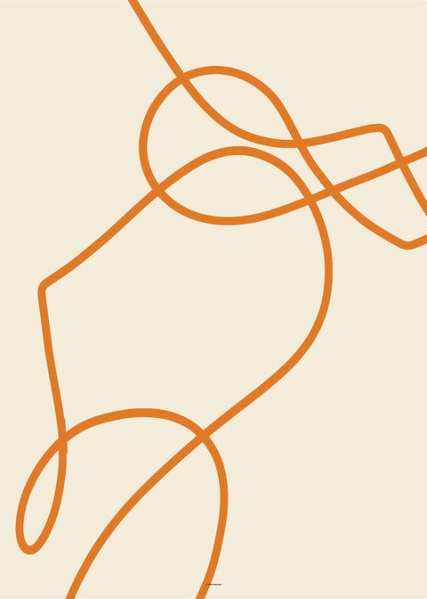 Abstract Lines Orange I - Hommes Decor