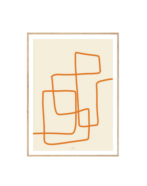 Abstract Lines Orange II - Hommes Decor
