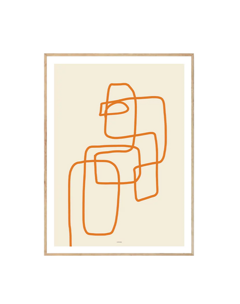 Abstract Lines Orange III - Hommes Decor