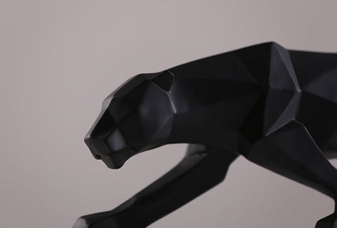 Modern Abstract Black Panther Sculpture - Hommes Decor