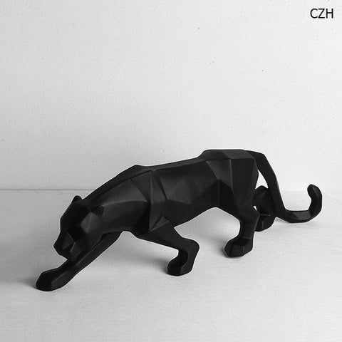 Modern Abstract Black Panther Sculpture - Hommes Decor