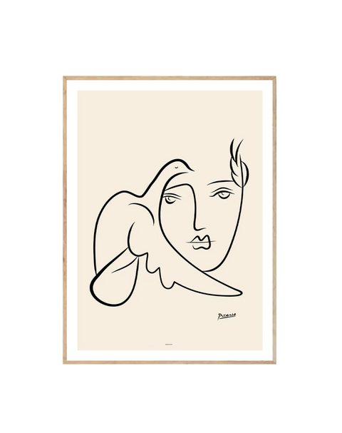 Picasso Man and Dove Sketch - Hommes Decor