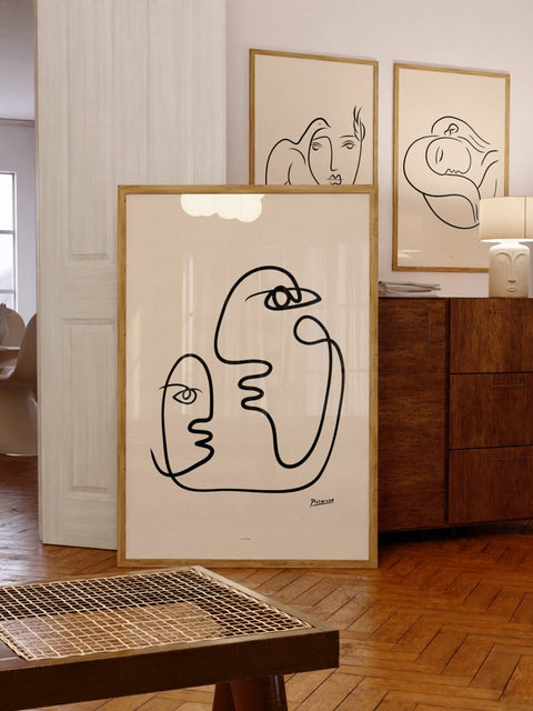 Picasso Man and Dove Sketch - Hommes Decor