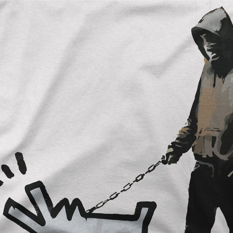 Banksy Dog Walker Artwork T-Shirt - Hommes Decor