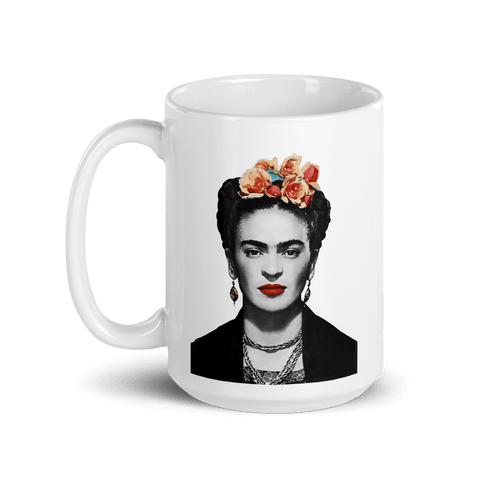 Frida Kahlo With Flowers Poster Artwork Mug - Hommes Decor