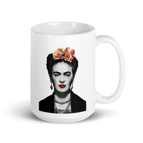 Frida Kahlo With Flowers Poster Artwork Mug - Hommes Decor