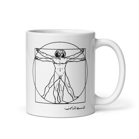 Leonardo Da Vinci, Vitruvian Man Sketch Mug - Hommes Decor