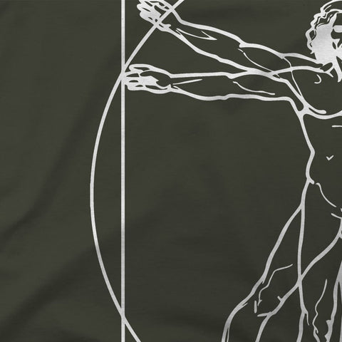 Leonardo Da Vinci, Vitruvian Man Sketch T-Shirt - Hommes Decor