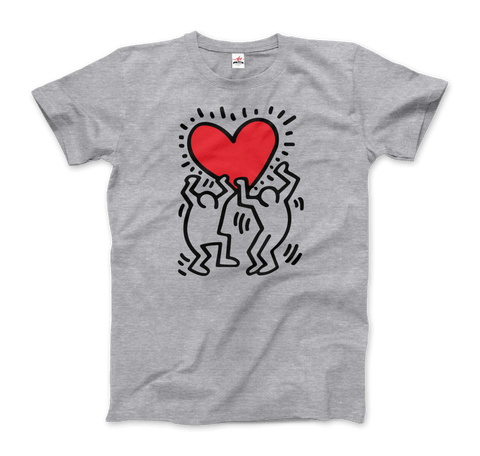Men Holding Heart Icon, Street Art T-Shirt - Hommes Decor