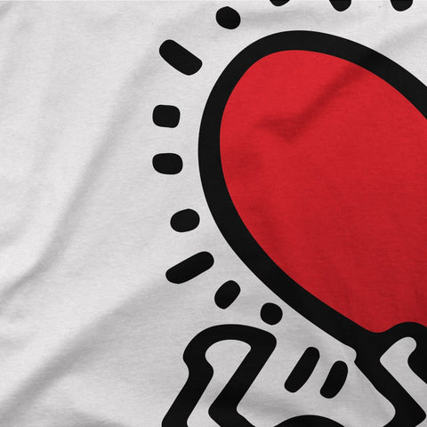 Men Holding Heart Icon, Street Art T-Shirt - Hommes Decor